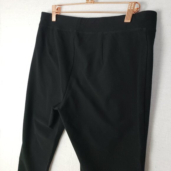 EILEEN FISHER System Washable Stretch Crepe Slim Ankle Pant Black size M - Picture 10 of 12